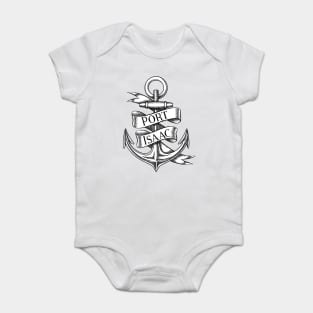 Port Isaac Cornwall Anchor Baby Bodysuit